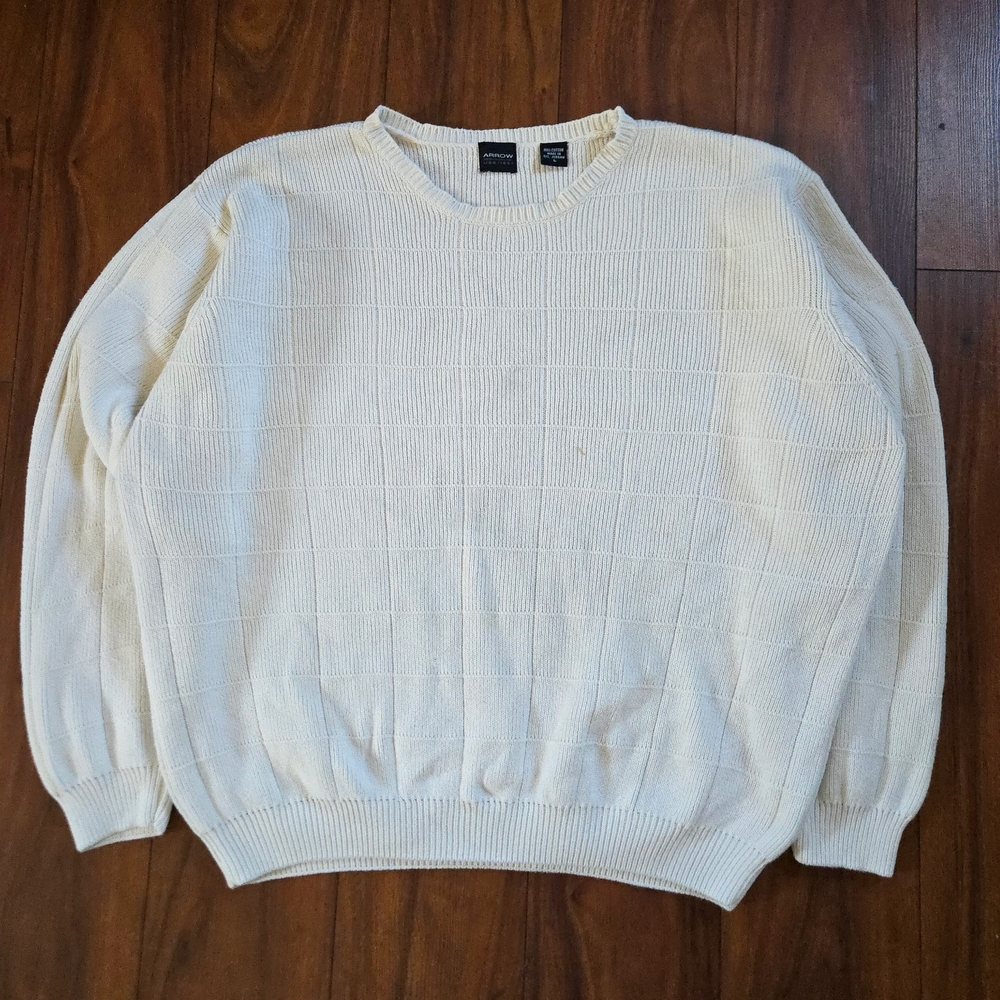 Y2K Arrow White Knit Sweater